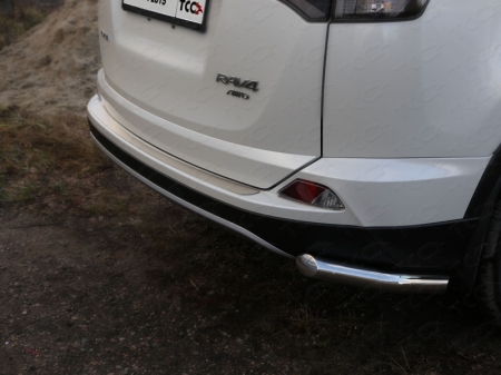 Toyota RAV4 2015 Накладки на задний бампер (лист шлифованный)